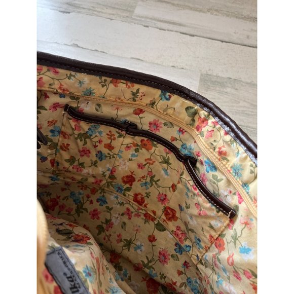 Elka Accessories woman’s straw and leather shoulder tote - Picture 6 of 10